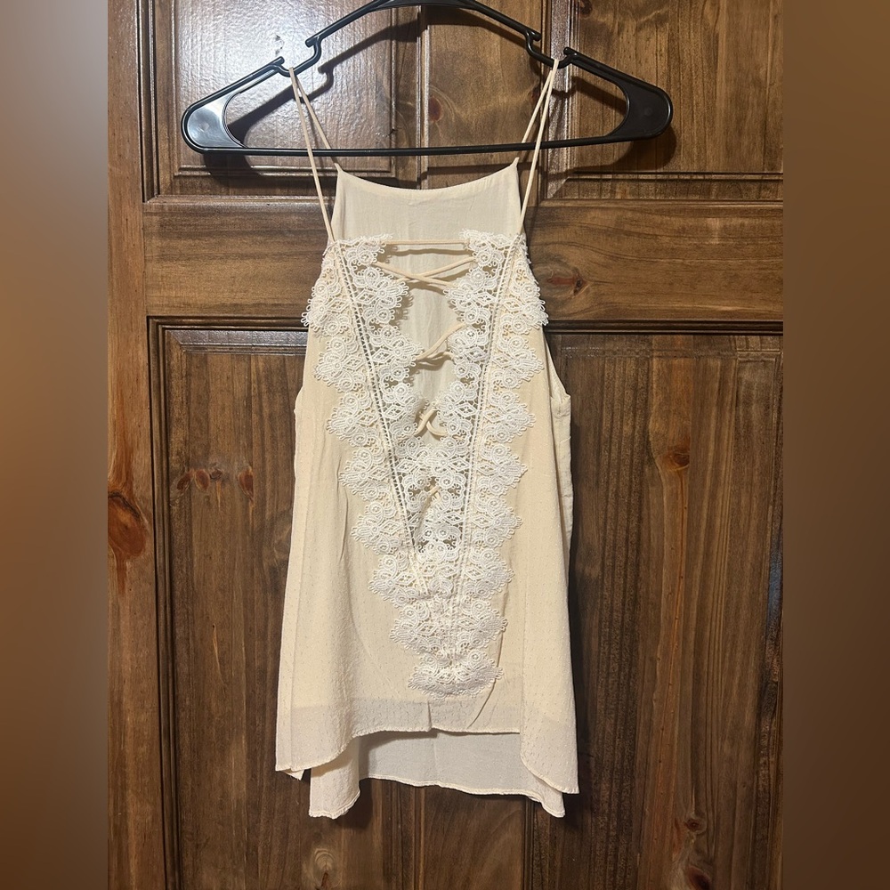 Cream tank top.